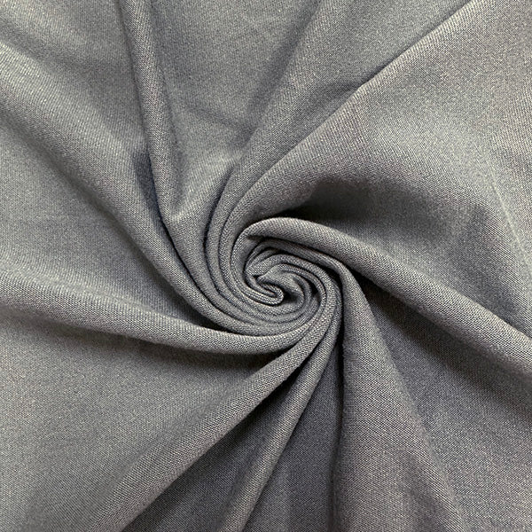 1 Yard Solid Slate Gray Double Brushed Jersey Knit Fabric Soft Lightweight Stretch Material 60 Inches