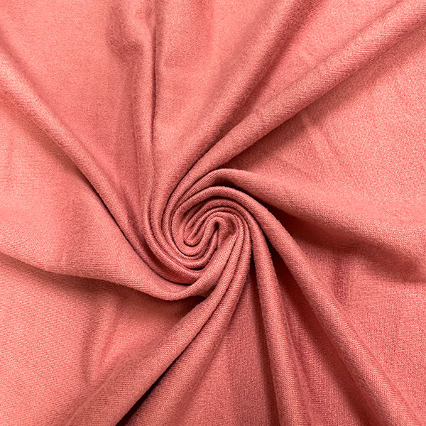 1 Yard Solid Carnation Pink Double Brushed Jersey Knit Fabric Soft Lightweight Stretch Material