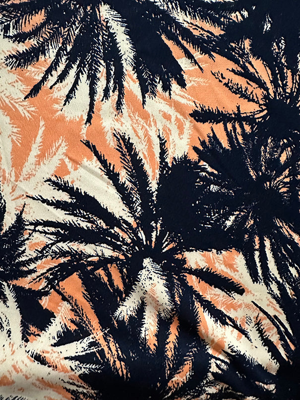 1 Yard Black & White Floral Scuba Knit Sleek, Stretchy, and Great for Structured Looks, 58 Inches Wide