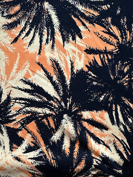 1 Yard Black & White Floral Scuba Knit Sleek, Stretchy, and Great for Structured Looks, 58 Inches Wide