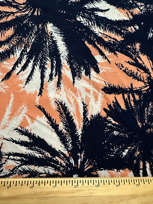 1 Yard Black & White Floral Scuba Knit Sleek, Stretchy, and Great for Structured Looks, 58 Inches Wide