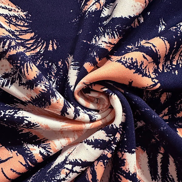 1 Yard Black & White Floral Scuba Knit Sleek, Stretchy, and Great for Structured Looks, 58 Inches Wide