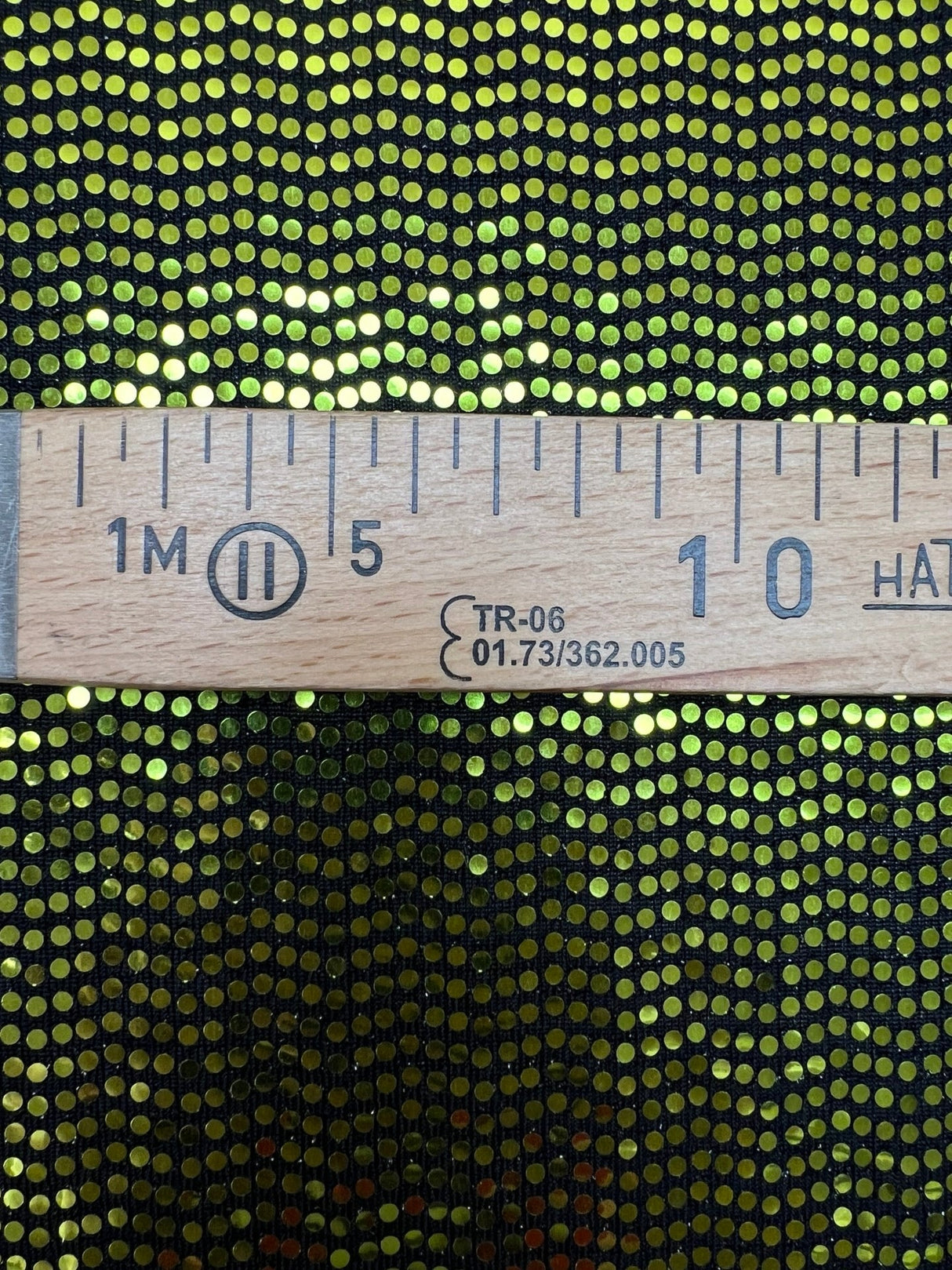 Lurex Polyester Blend Knitted Fabric Golden Green