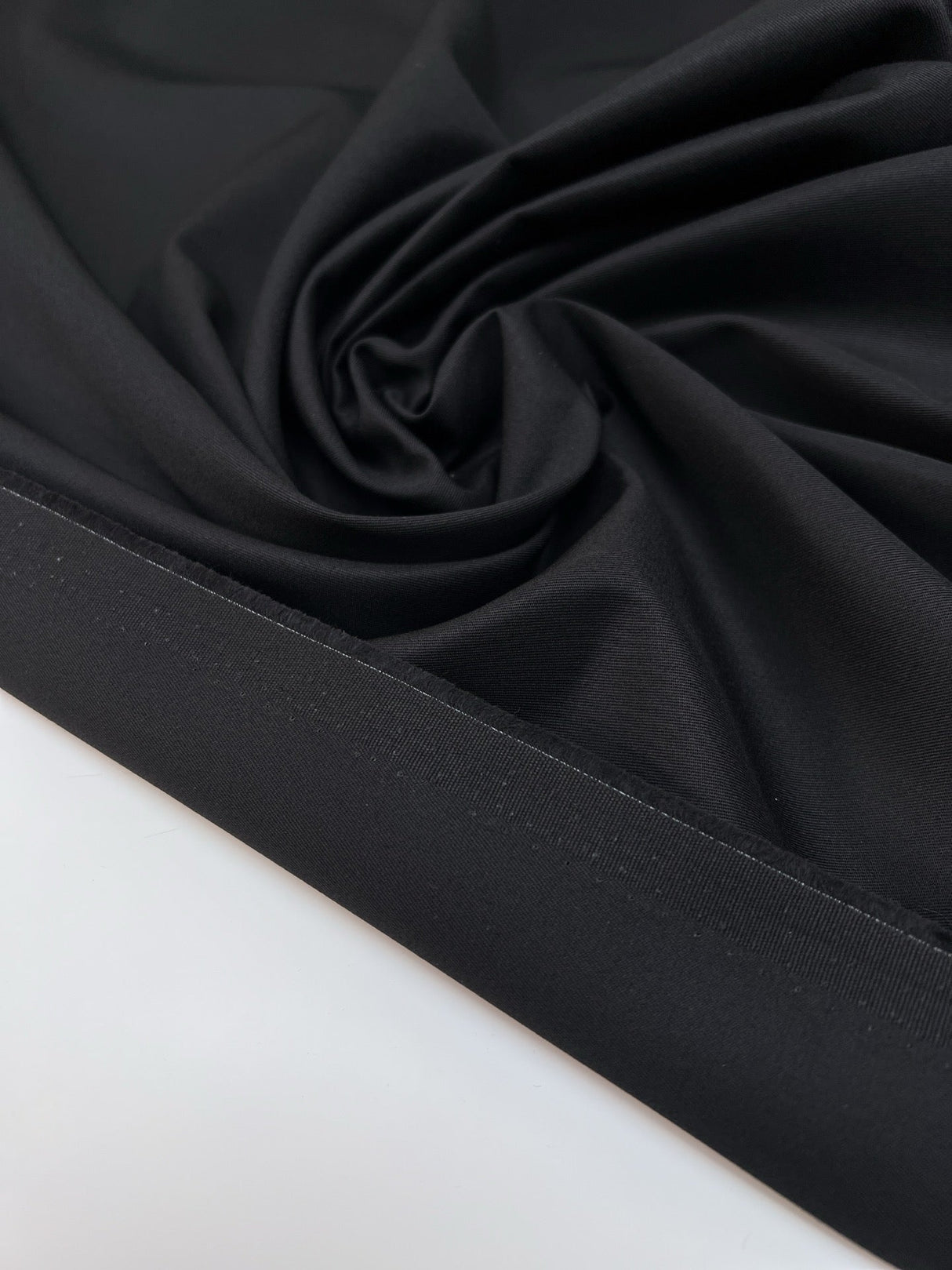 Cotton Gabardine Fabric Black