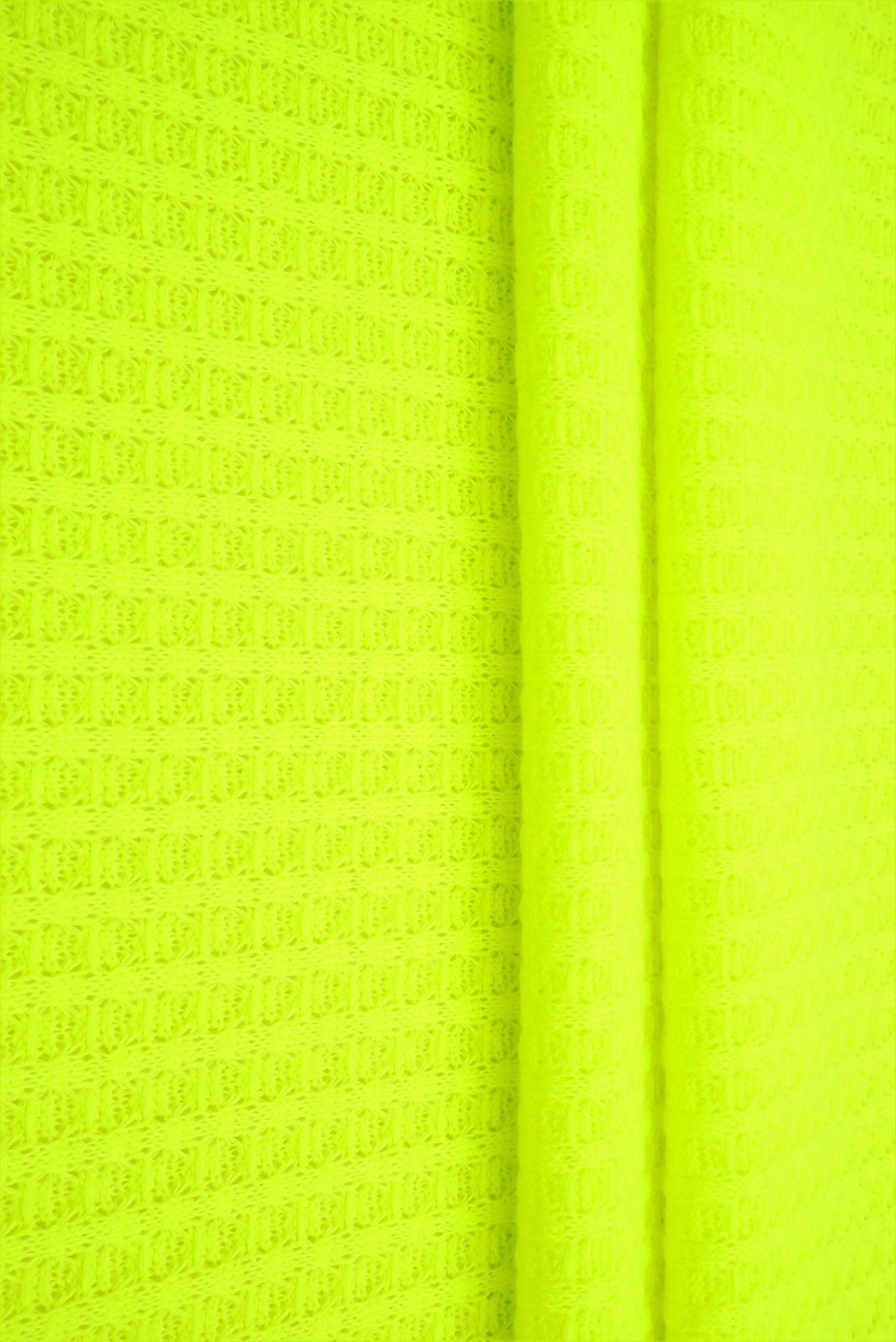 1 Yard Waffle Solid Knit Fabric, 58/60'' Wide Polyester Rayon Spandex Blend