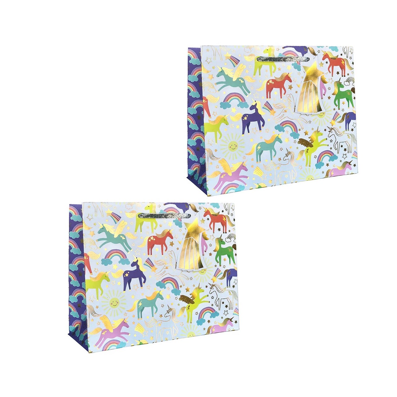 Vibrant Patterned Gift Bags 10" x 5" x 12-1/2"
