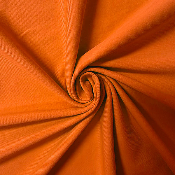 1 Yard Papaya Orange Solid Activewear Jersey Knit Fabric Stretch Matte Finish 58 Inches Wide