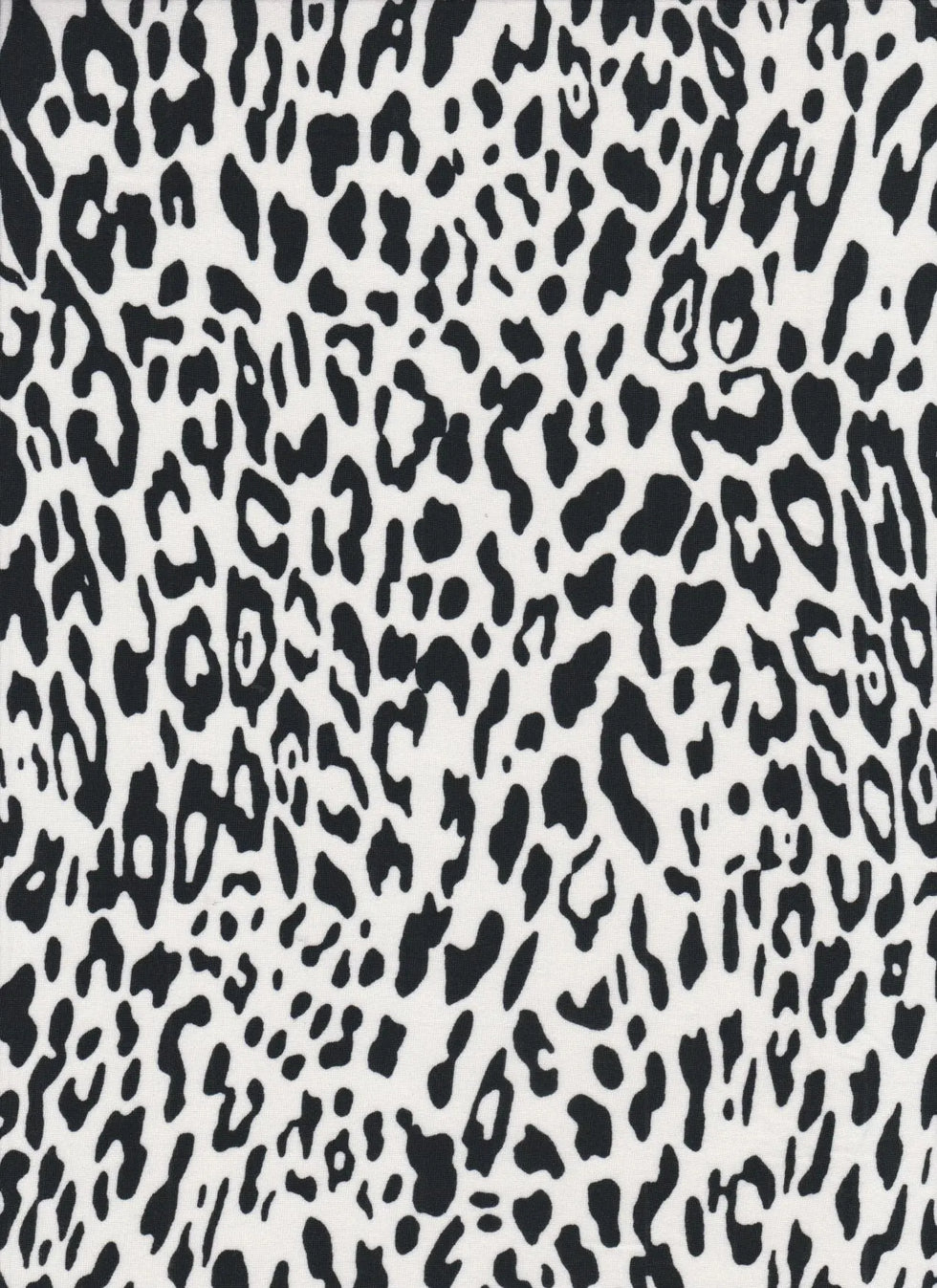1 Yard Brushed DTY Knit Fabric Animal Print, 170 GSM, 58/60? Wide Polyester Spandex Blend Ivory