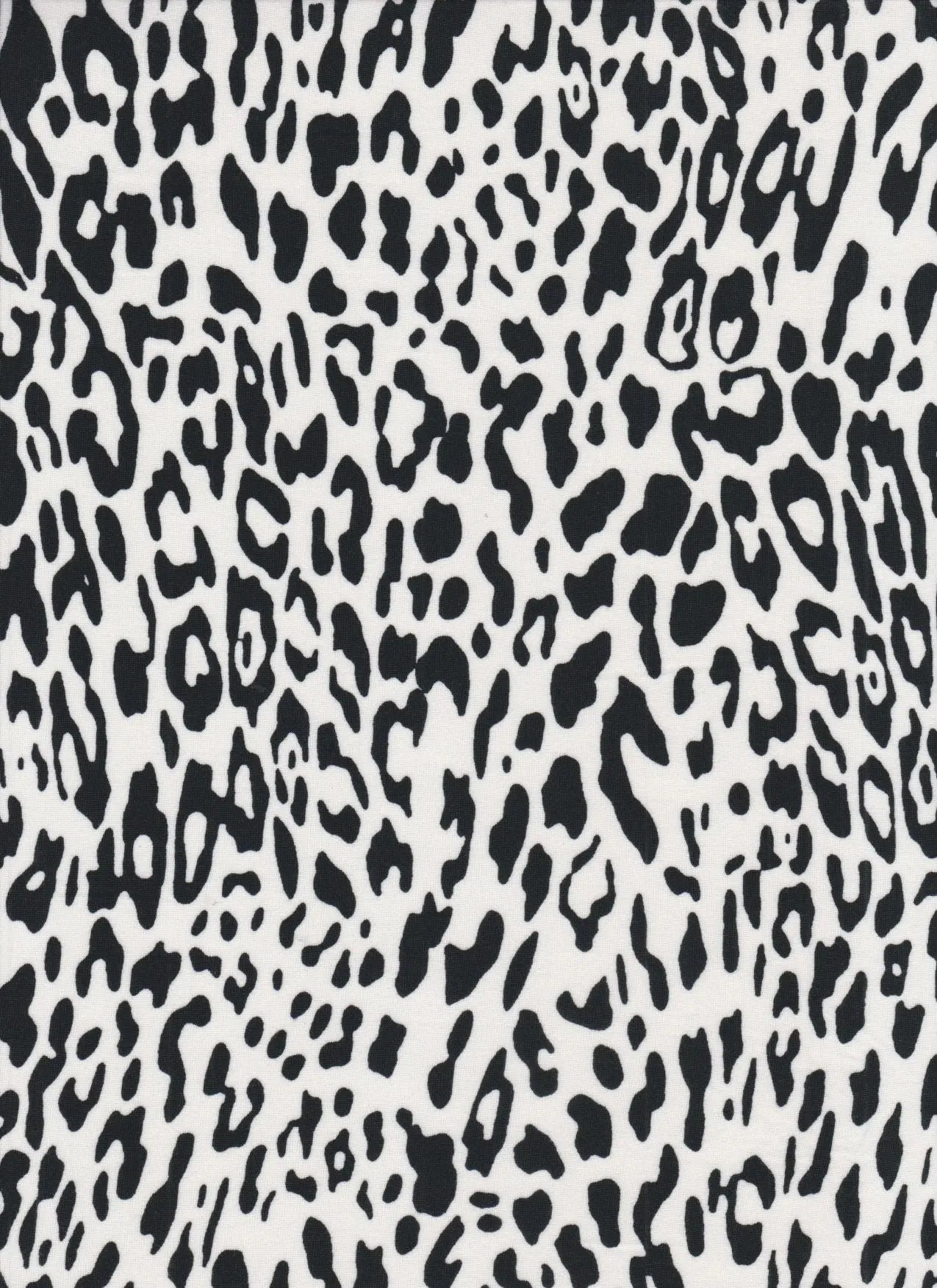 1 Yard DTY Brushed Animal Print Knit Fabric, 58/60? Wide Polyester Spandex Blend