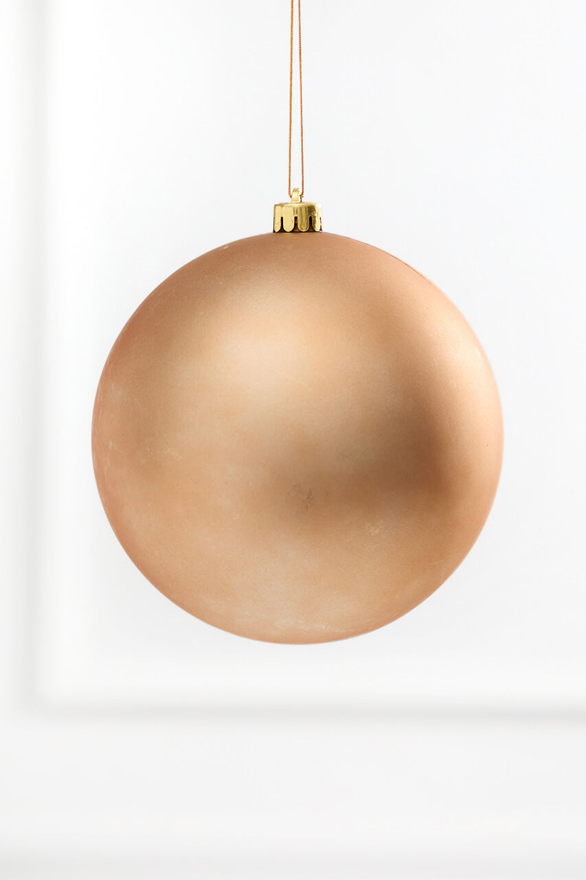 5.5" Caramel Brown Matte Shatterproof Ornament
