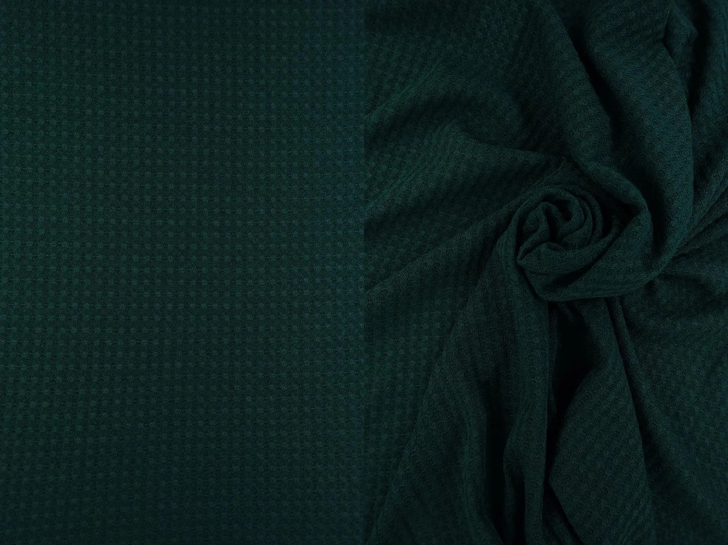 1 Yard Waffle Solid Knit Fabric, 58/60'' Wide Polyester Rayon Spandex Blend