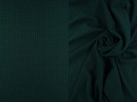 1 Yard Waffle Solid Knit Fabric, 58/60'' Wide Polyester Rayon Spandex Blend