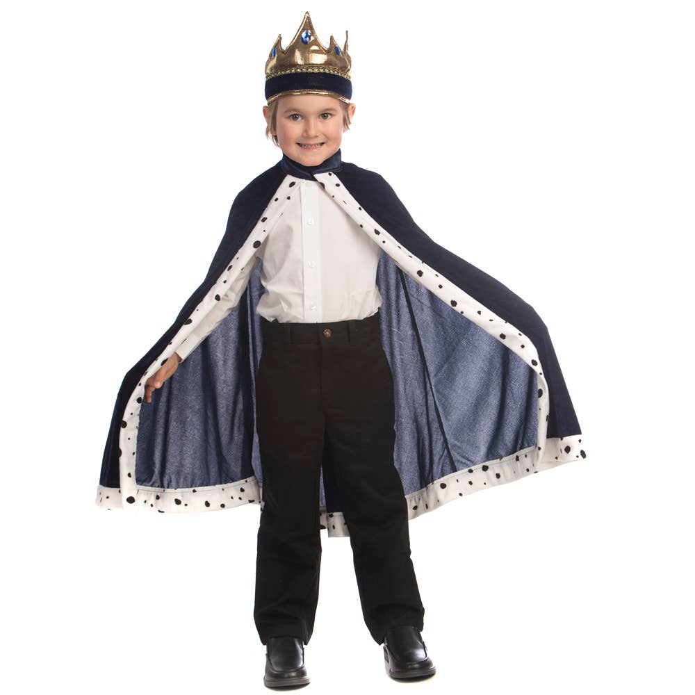 King Robe Costume - Navy, Red or Purple