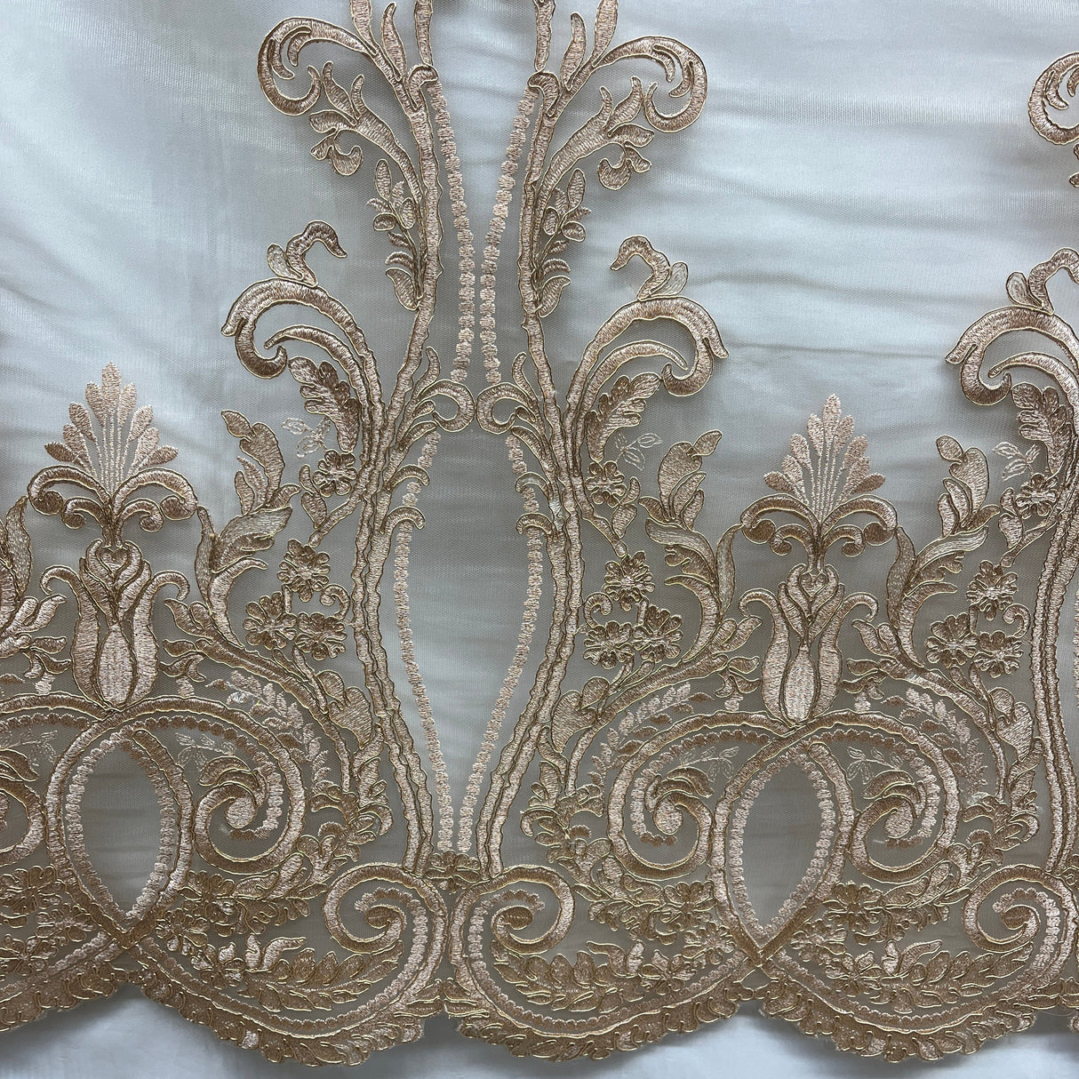Embroidered Bridal Lace Fabric