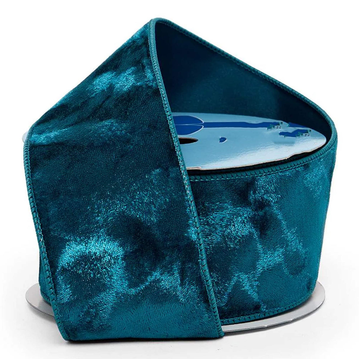 Brushed Velvet Wired Ribbon 2 1/2 '' X 10 yd Turquoise Color 1 / roll