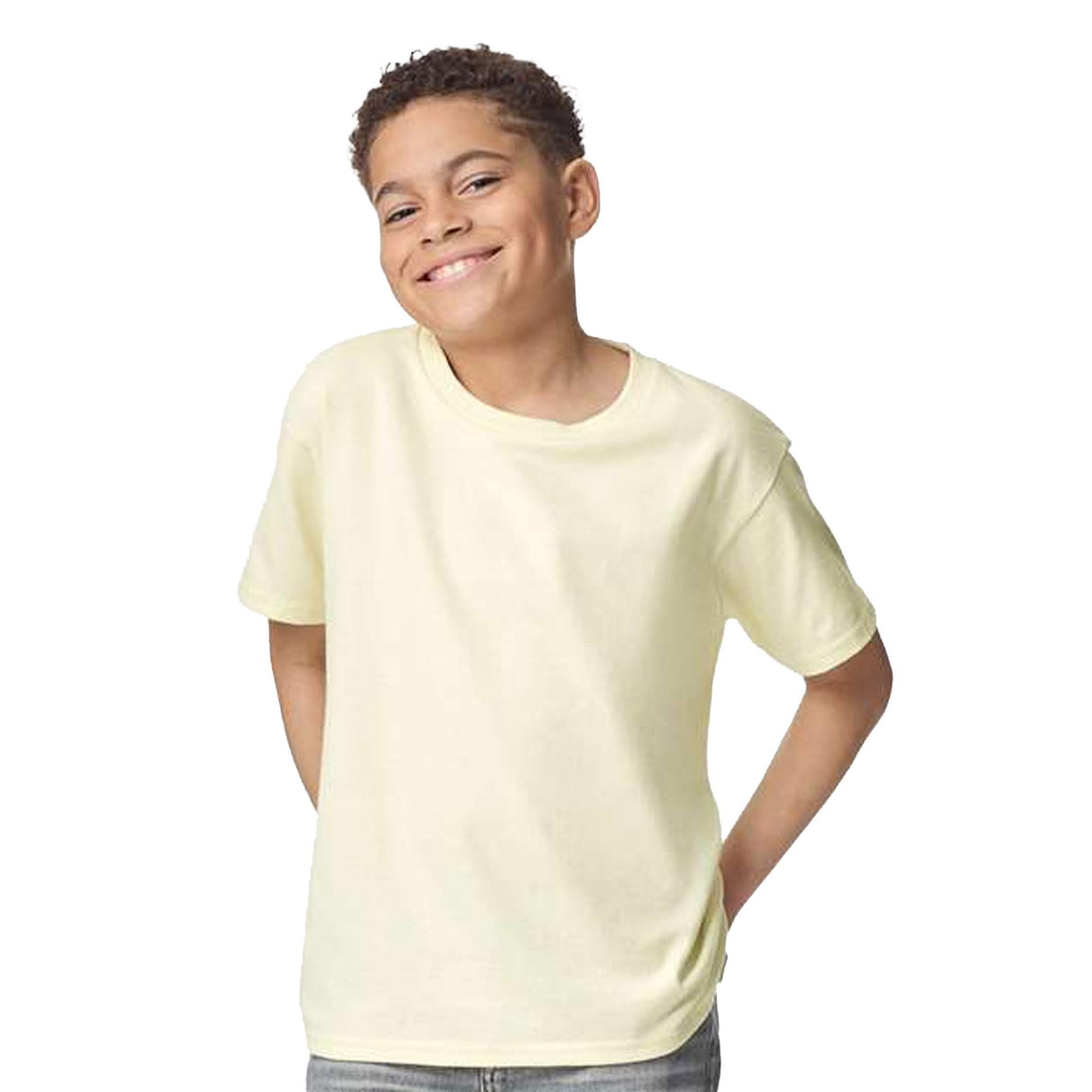 Youth Heavy Cotton Short Sleeve T Shirt | Breathable Durable Kids Cotton Tee | Classic Fit Everyday Youth Shirt