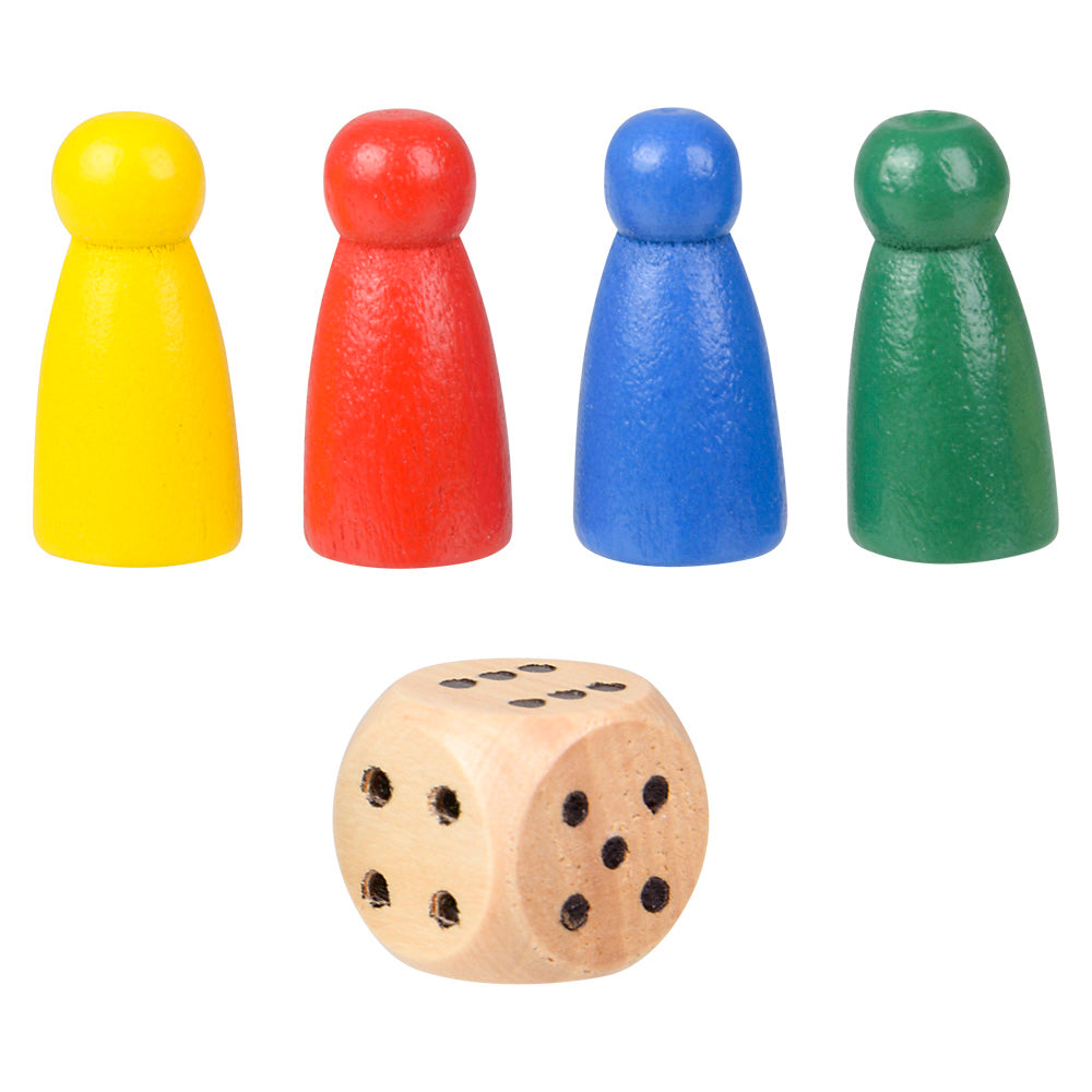 Wooden Snakes and Ladders Game (10" Box)