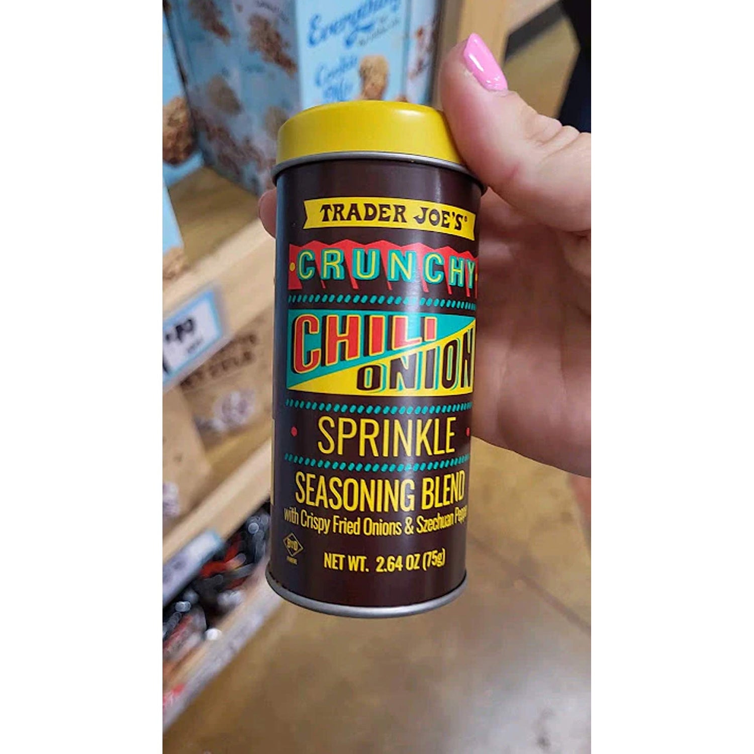 Crunchy Chili Onion Sprinkle Seasoning Blend with Crispy Fried Onions & Szechuan Pepper 2.64 oz