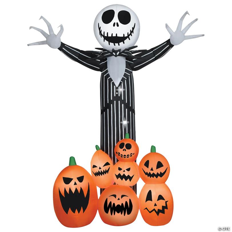 9 Ft. Airblown Inflatable Giant Animated Jack Skellington Halloween Yard Decoration