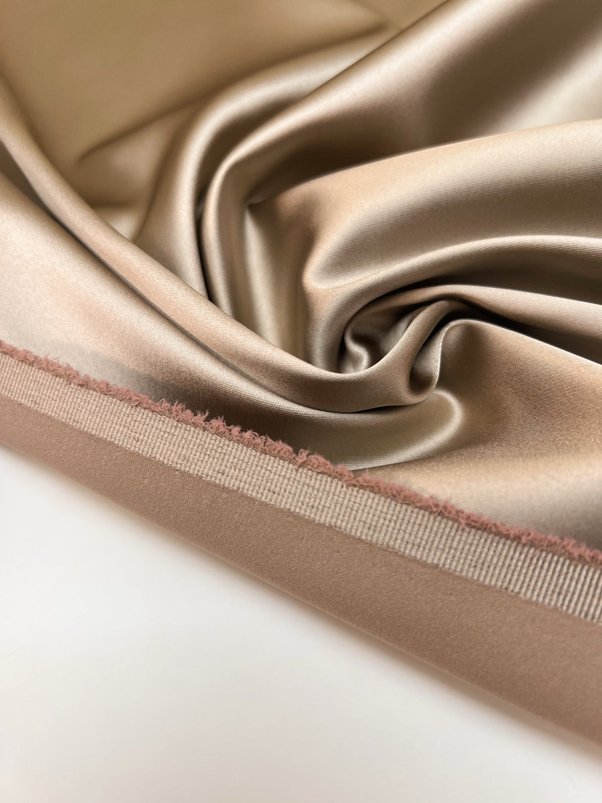 Golden Satin Stretch Fabric