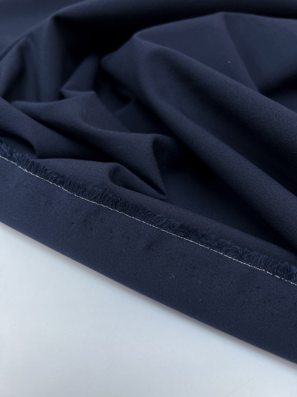 Blue Polyester Viscose Elastane Crepe