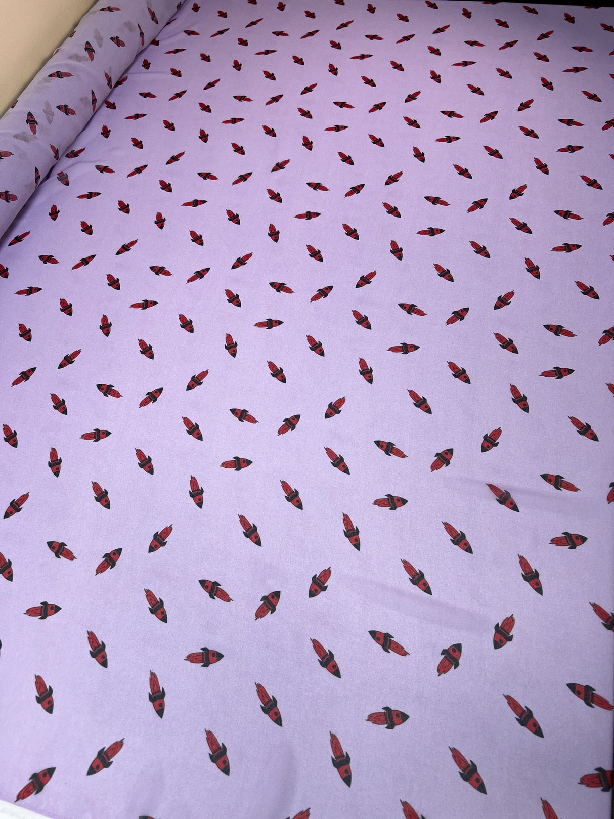 Polyester Chiffon Printed Red Purple