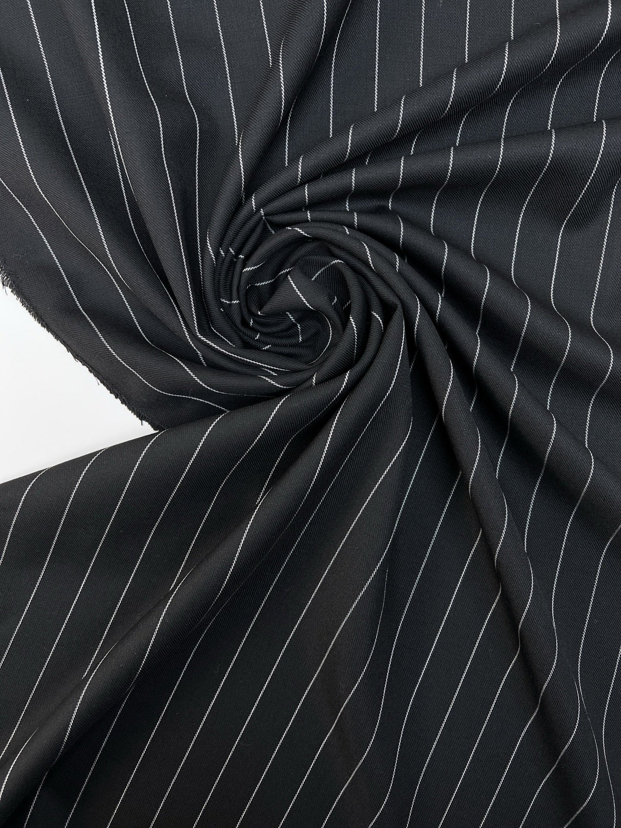 Black Wool Twill Suit Fabric
