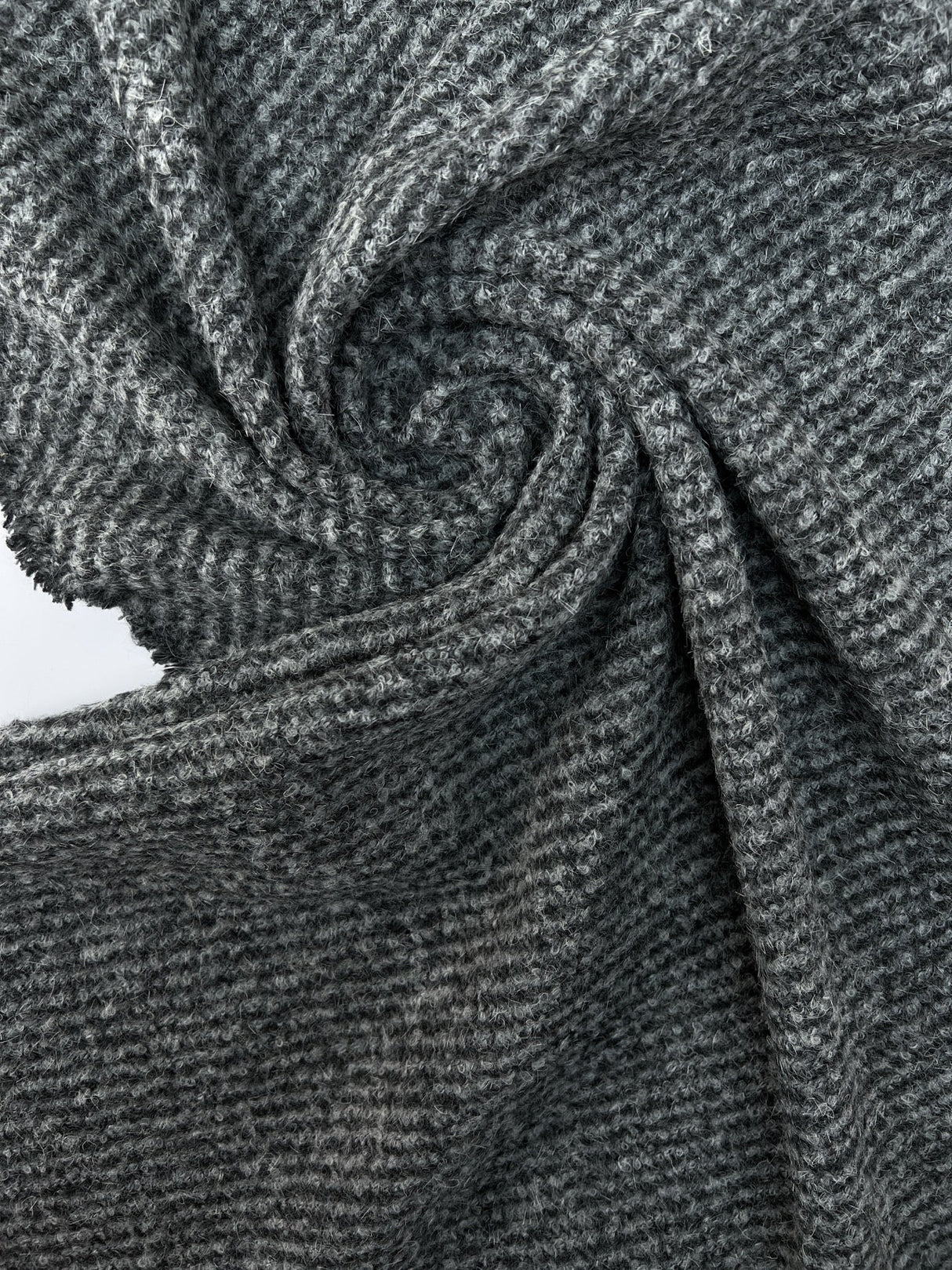 Wool Acrylic Bouclé Gray