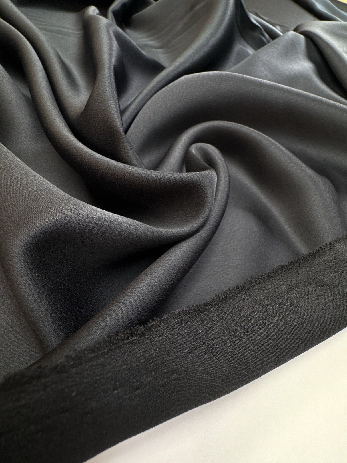 Black Polyamide Sateen