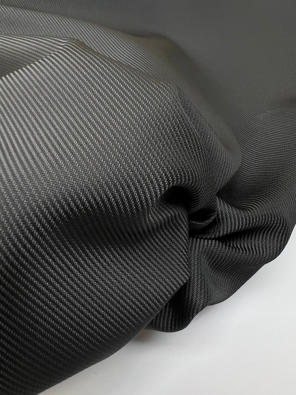 Jacquard Fabric Gray Black Striped