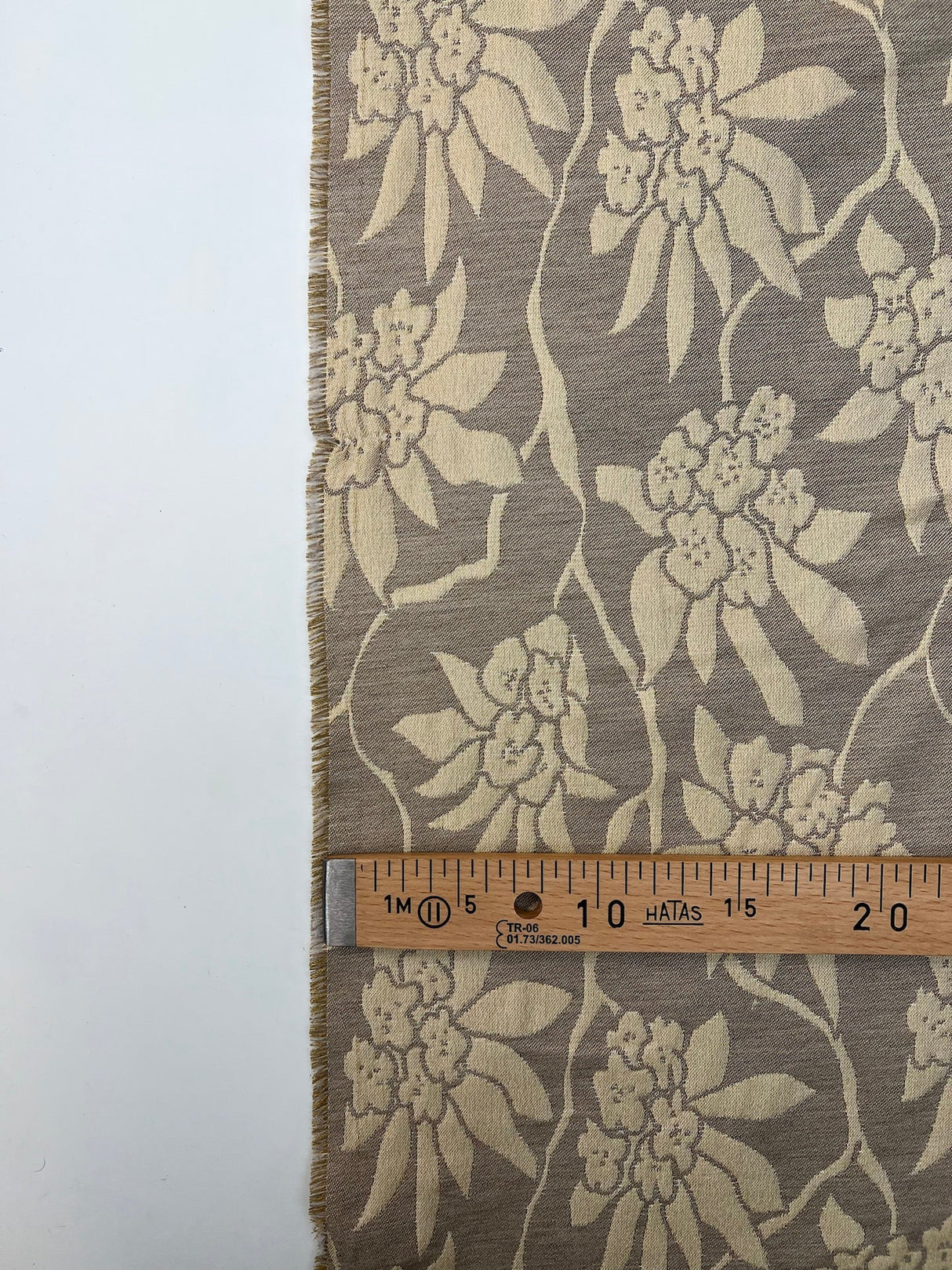 Polyester Jacquard Floral Golden Gray