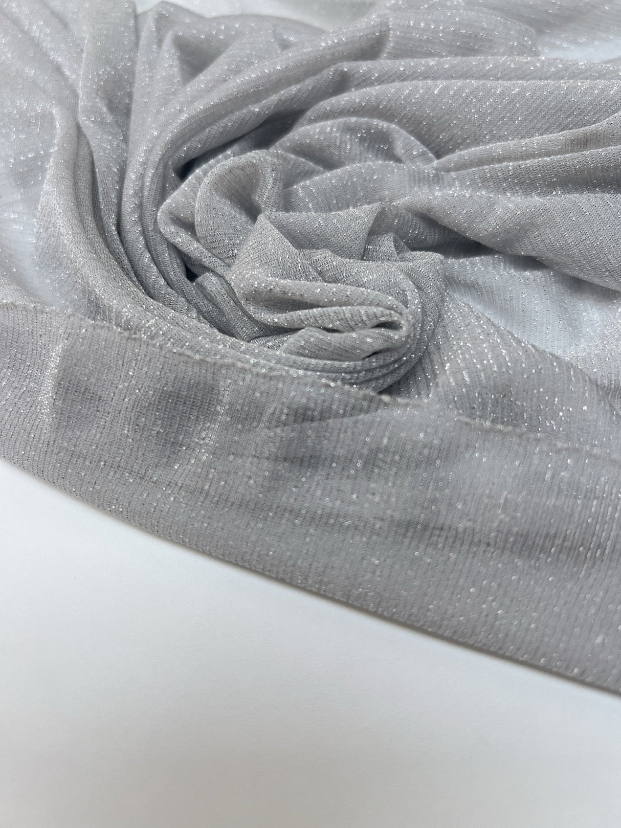 Silver Lurex Knitted Fabric