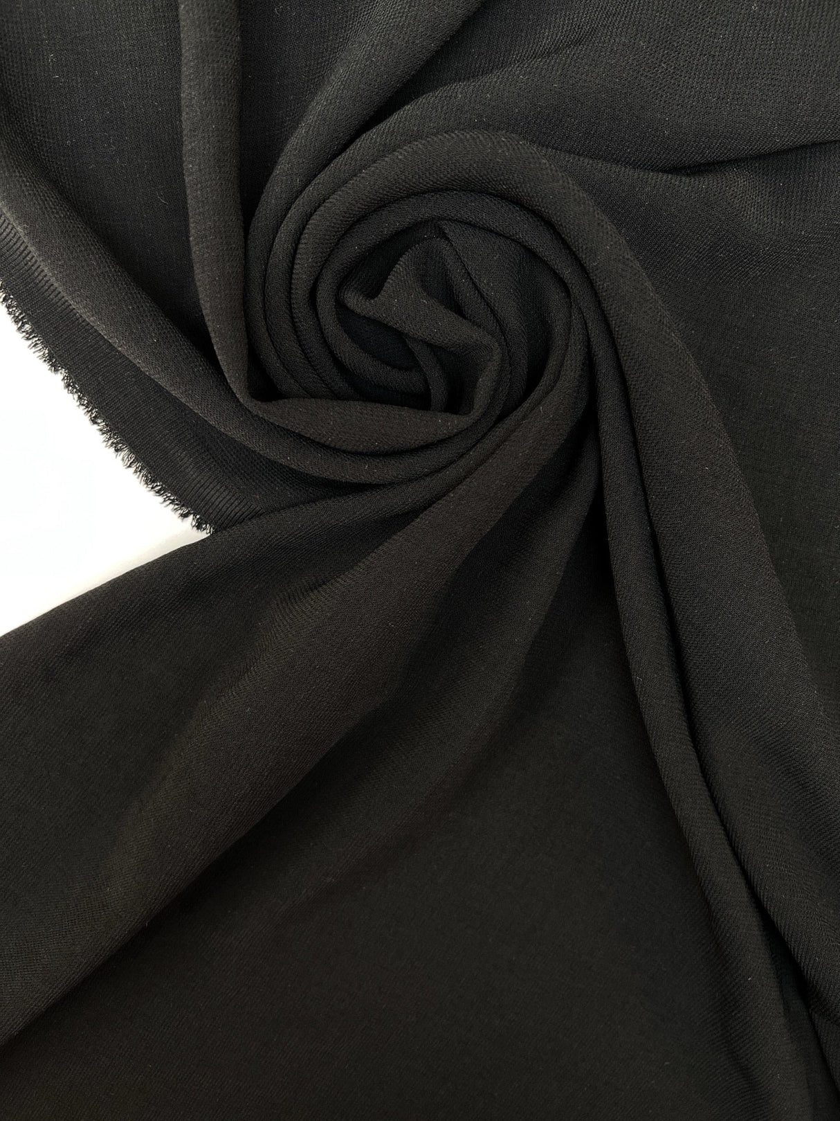 Black Polyester Elastane Twill