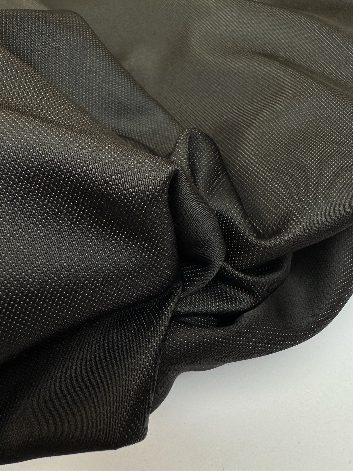 Black Twill Blend Suit Fabric