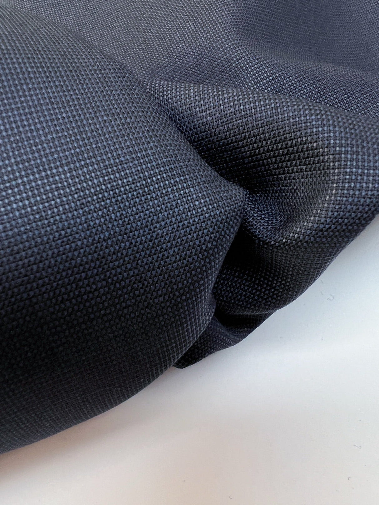 Wool Elastane Fabric Blue Black