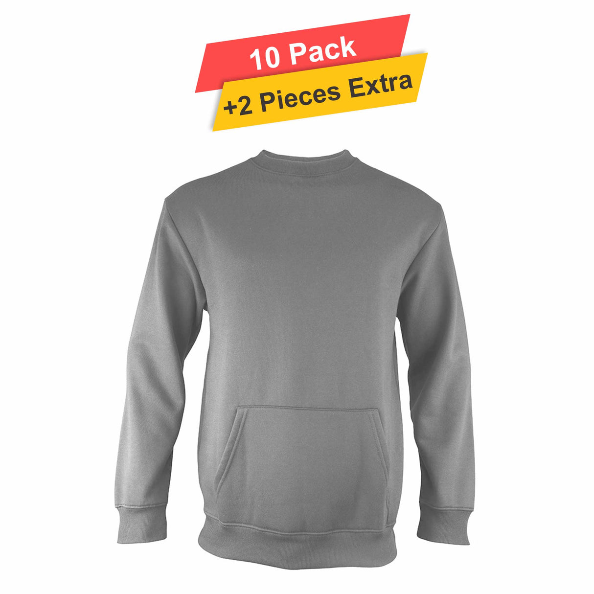 Fleece Pullover Sweatshirt - 10 Pack - 7.62oz/yd2 - 100% Polyester
