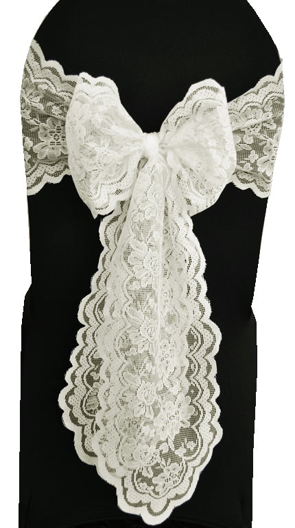 Lace Chair Sash 9x108 Ivory