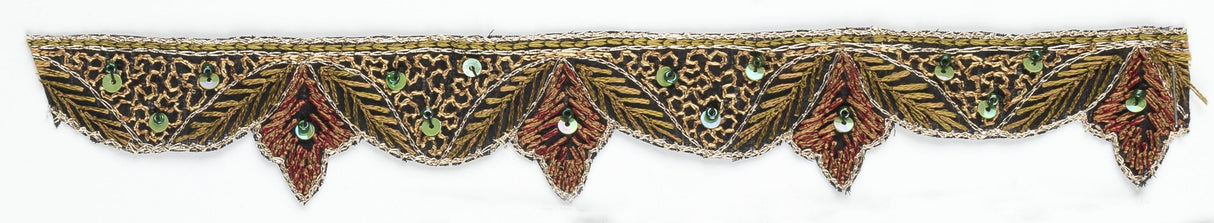 Beaded Trim Hand-Crafted Indian Patterned