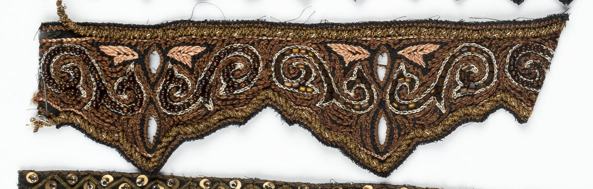 Beaded Embroidered Trim 2" Royalty Design