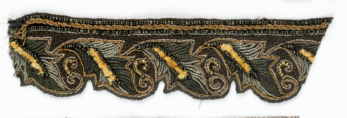 Beaded Floral Indian Trim Multicolor Sew-On