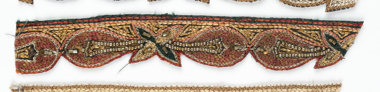 Floral Sequin Beaded Trim 1 Inch