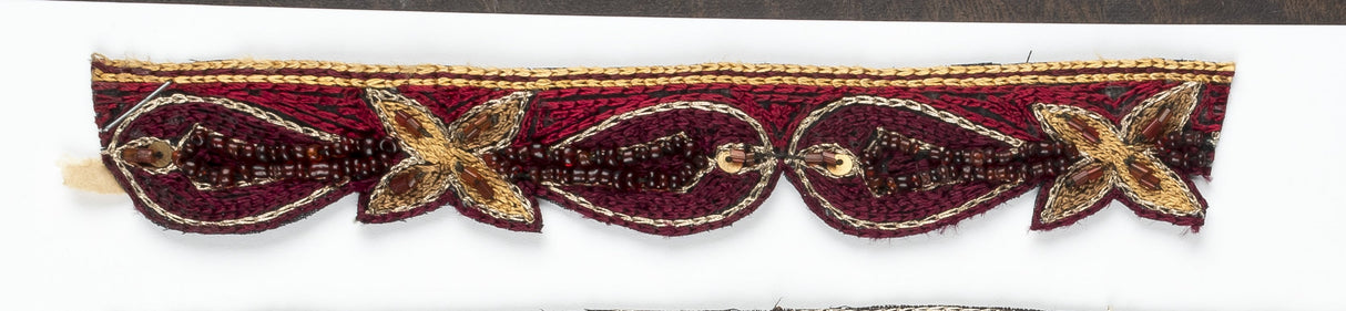 Floral Sequin Beaded Trim 1 Inch