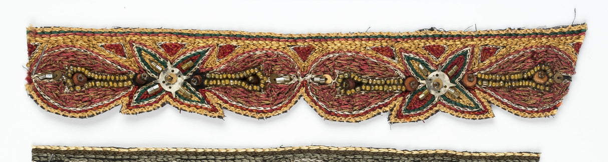 Floral Sequin Beaded Trim 1 Inch