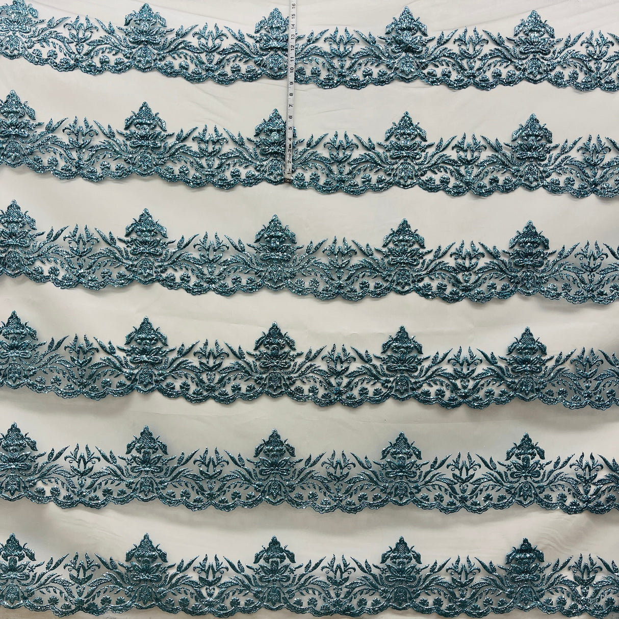 Glitter Mesh Floral Fabric