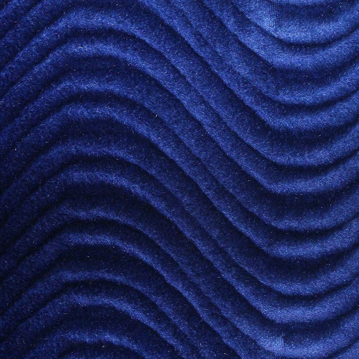 Royal Blue Velvet Flocking Swirl Upholstery Fabric,