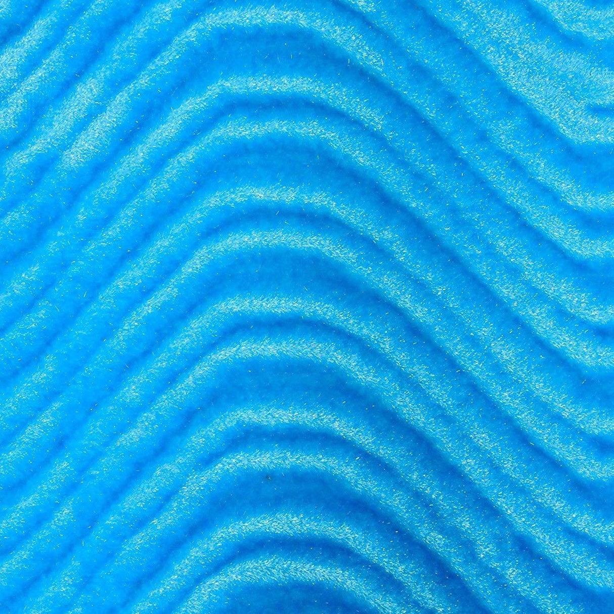 Turquoise Wave Swirl Flocking Velvet Upholstery Fabric,