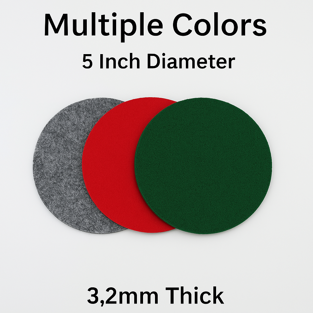 Acrylic Felt Circles 5 Inch Pack of 5