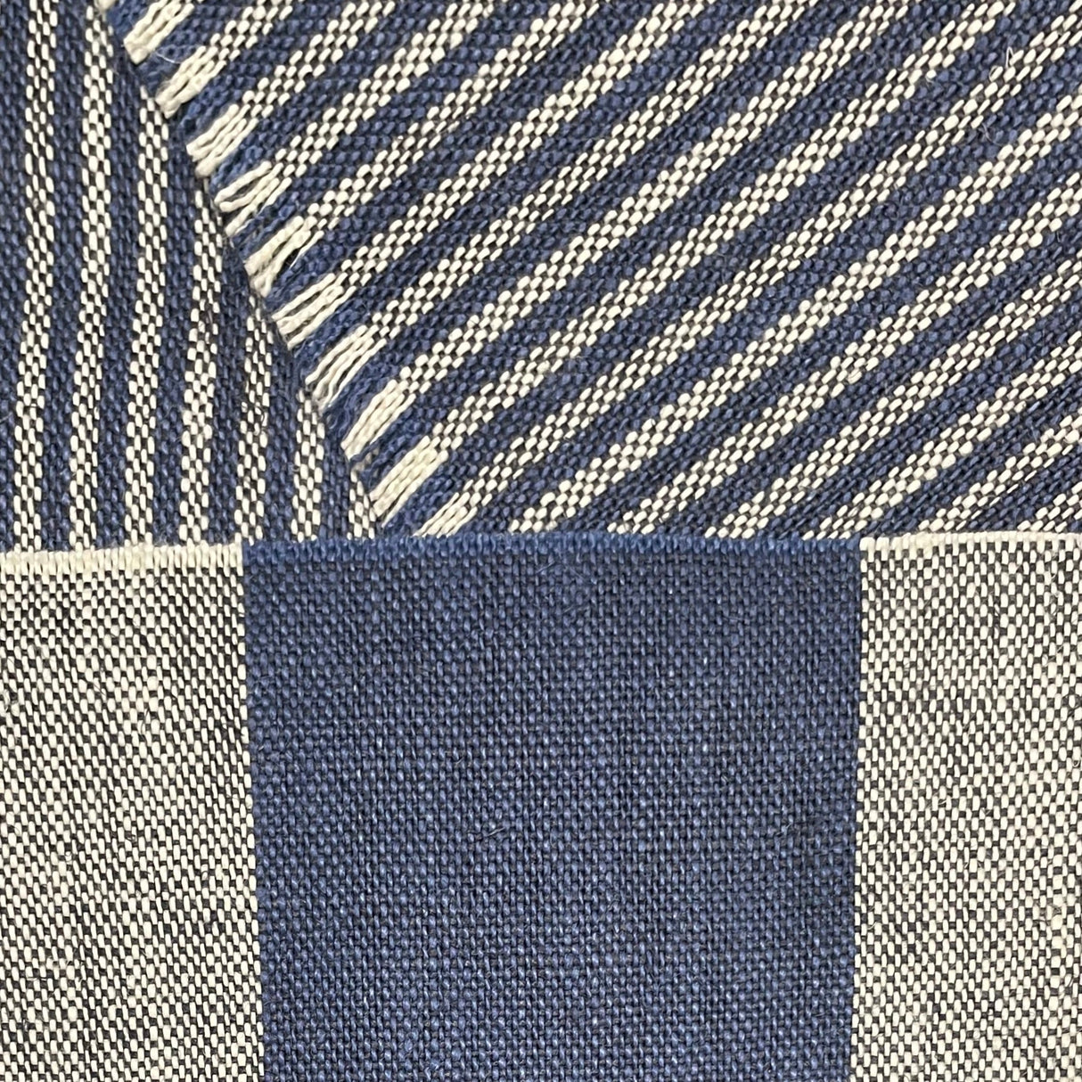 Pure Linen Yarn-Dyed Stripe Indigo