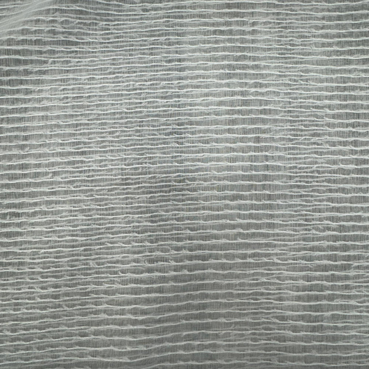 Adeena Fabric Polyester Fabric - Striped Sheer Textured, Ivory, 118" Width (1 Yard)