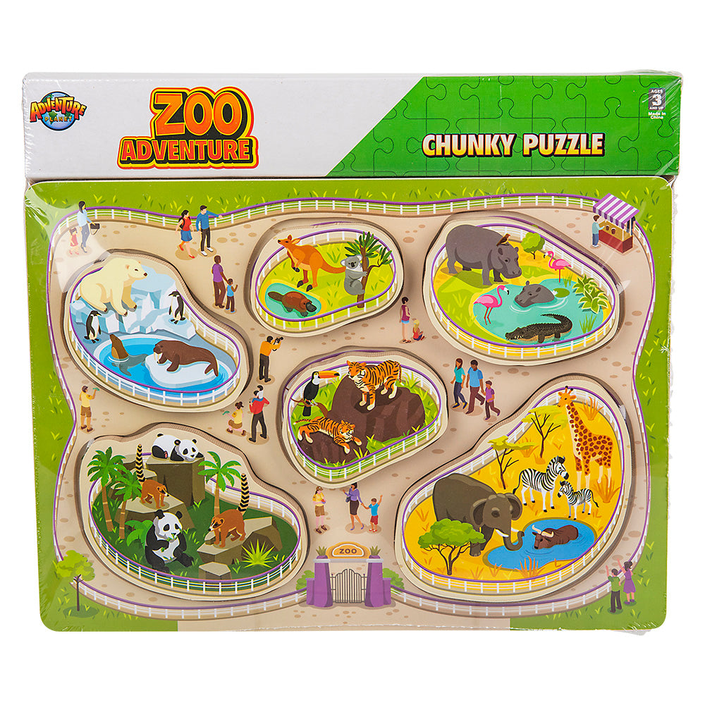 Chunky Zoo Puzzle 6-Piece Build A Zoo